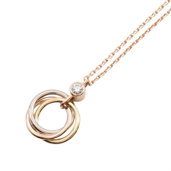 Cartier 卡地亞 Trinity 項鍊 18K三色三金 鑽石 B7224815