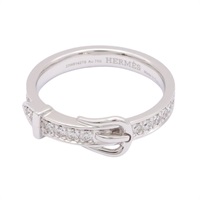 HERMES 愛馬仕 Etriviere 戒指 51 18K白金 鑽石 H124608B00052