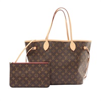 LOUIS VUITTON LV 路易威登 Neverfull MM 肩背包 棕色 原花帆布 M46987 M46987