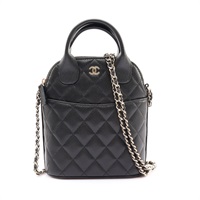 CHANEL 香奈兒 Top Handle Clutch 肩背包 黑色 荔枝紋 牛皮 AP4746