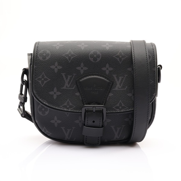 LOUIS VUITTON LV 路易威登 Montsouris 郵差包 PM 肩背包 黑色 原花帆布 M12519