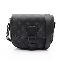 LOUIS VUITTON LV 路易威登 Montsouris 郵差包 PM 肩背包 黑色 原花帆布 M12519