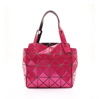 BAO BAO ISSEY MIYAKE 三宅一生 肩背包 亮粉紅色 PVC塗層帆布 BB43AG611/BB48AG611