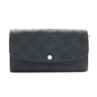 LOUIS VUITTON LV 路易威登 Portefeuille Iris 扣式 二折長夾 黑色 原花壓紋牛皮 M60143