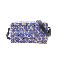 BAO BAO ISSEY MIYAKE 三宅一生 Saddle Bag Dapple 肩背包 藍/棕色 PVC帆布 BB54AG431/BB59AG431