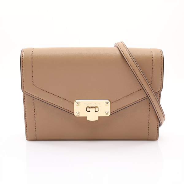 MICHAEL KORS 麥可寇斯 Kinsley 信封斜背包 肩背包 米色 牛皮 35S9GYKC2L