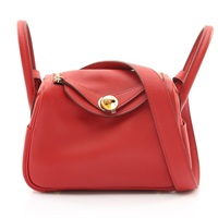 HERMES 愛馬仕 Mini Lindy 琳蒂包 Swift牛皮 辣椒紅 金扣 Z刻 肩背包