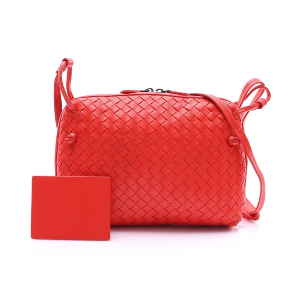 BOTTEGA VENETA BV 寶緹嘉 Nodini 肩背包 紅色 編織牛皮