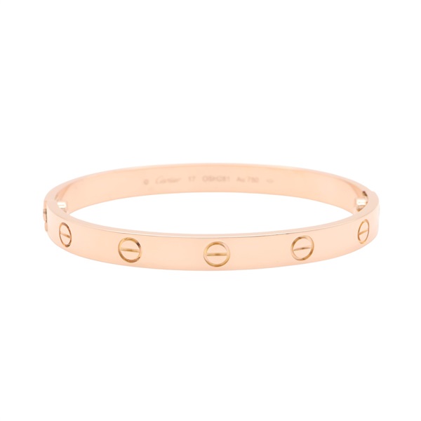 Cartier 卡地亞 Love classic 手環 18K玫瑰金 (無螺絲起子) B6035517