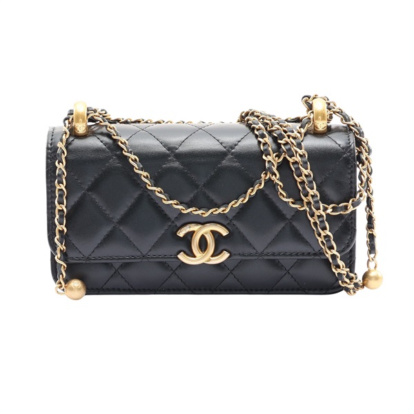 CHANEL 香奈兒 Mini Perfect Fit Flap 鍊帶包 菱格紋 羊皮 金釦
