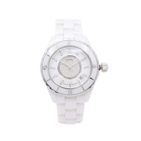 CHANEL 香奈兒 J12 38mm 鑽石腕錶 白色錶盤 陶瓷 鑽石 H1759