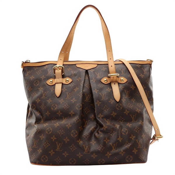 LOUIS VUITTON LV 路易威登 Palermo GM 兩用包 棕色 原花帆布 M40146