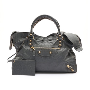 BALENCIAGA 巴黎世家 Giant City 兩用包 灰色 牛皮 281770.1160