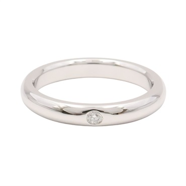 Tiffany ＆ Co 蒂芬妮 Stacking Band 1PD #48 戒指 PT950鉑金 鑽石 10784786