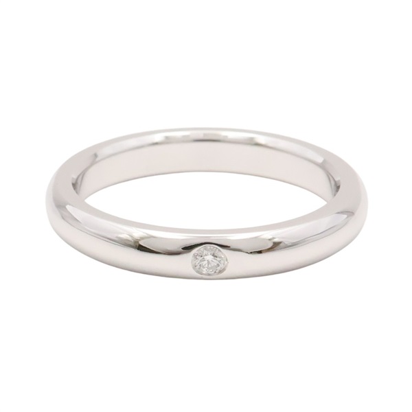 Tiffany ＆ Co 蒂芬妮 Stacking Band 1PD #48 戒指 PT950鉑金 鑽石 10784786