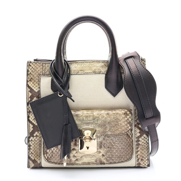 Balenciaga 巴黎世家 Padlock Mini All Afternoon 肩背包 黑色 牛皮 蟒蛇皮 319499 9283