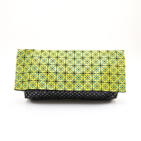 BAO BAO ISSEY MIYAKE 三宅一生 手拿包 黑/黃色 PVC帆布  BB41-AG931
