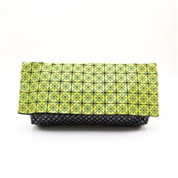 BAO BAO ISSEY MIYAKE 三宅一生 手拿包 黑/黃色 PVC帆布  BB41-AG931