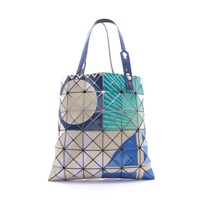 BAO BAO ISSEY MIYAKE 三宅一生 托特包 肩背包 藍/綠/淺褐色 PVC塗層帆布 BB53-AG321