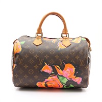 LOUIS VUITTON LV 路易威登 Roses Speedy 30 波士頓包 手提包 原花帆布 M48610