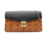 MCM Patricia Visetos WOC 肩背包 黑/棕色 牛皮 MYZ8AME22 BK001