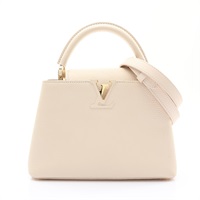 LOUIS VUITTON LV 路易威登 Capucines BB 兩用包 白色 Taurillon牛皮 M24545