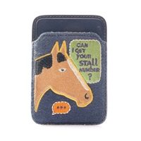 HERMES 愛馬仕 Stall Number MagSafe 磁吸卡夾 藍色 Swift牛皮 W刻 H0003501 AA