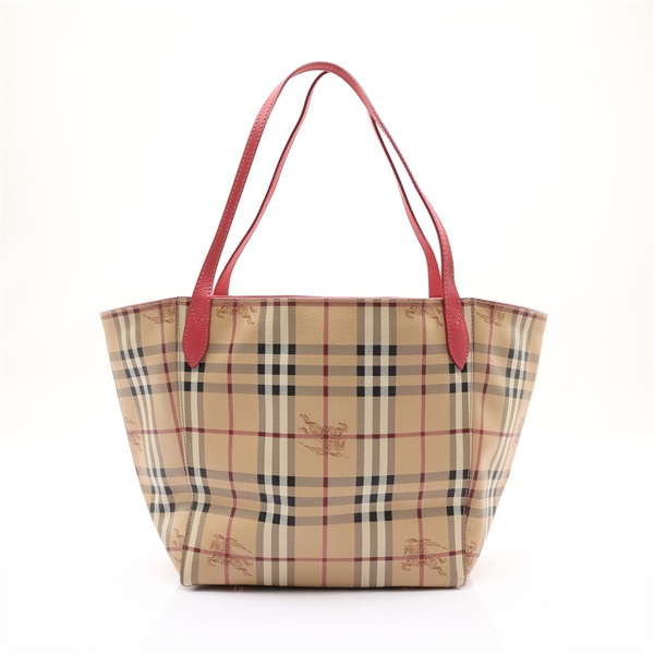BURBERRY 巴寶莉 Haymarket Check 肩背包 棕色 PVC塗層帆布 4045422