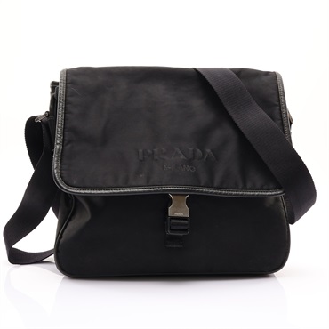 PRADA 普拉達 Messenger 肩背包 黑色 尼龍 2VD166
