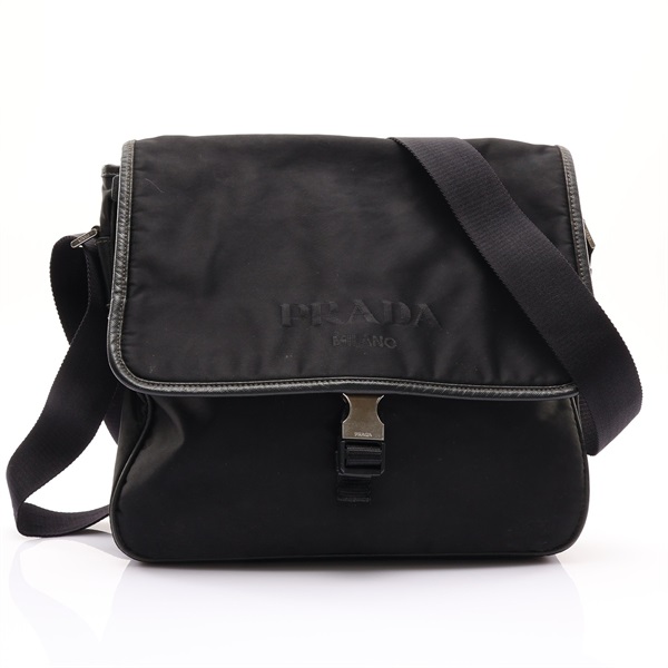 PRADA 普拉達 Messenger 肩背包 黑色 尼龍 2VD166