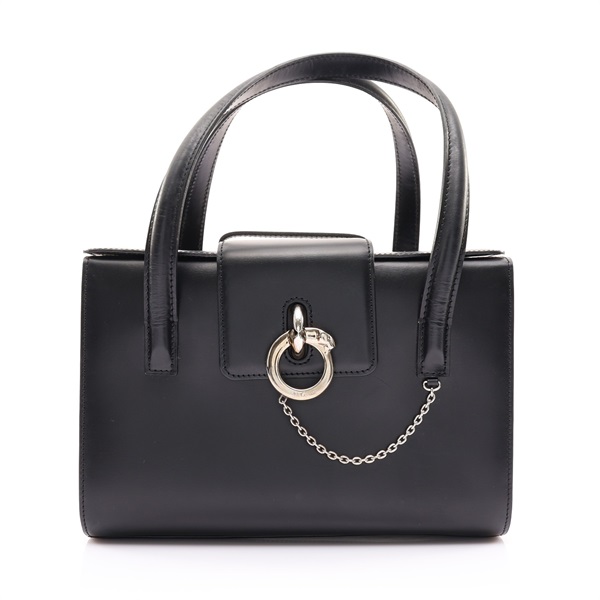 CARTIER 卡地亞 Panther Box 手提包 黑色 牛皮
