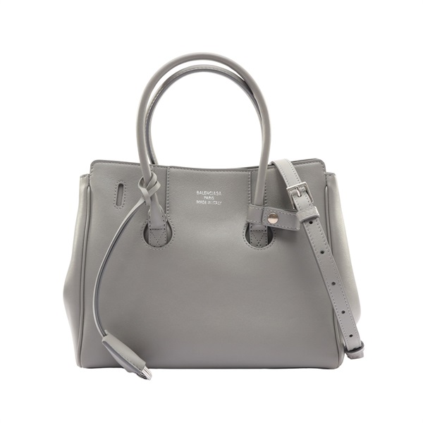 BALENCIAGA 巴黎世家 Hampton Mini Carry All 兩用包 灰色 牛皮 813362 1108