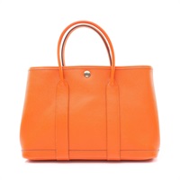 HERMES 愛馬仕 Garden Party 30 手提包 經典橘 Epsom牛皮 C刻 銀扣
