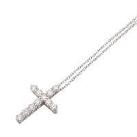 Tiffany ＆ Co 蒂芬妮 Small Cross 項鍊 PT950鉑金 鑽石 60007429