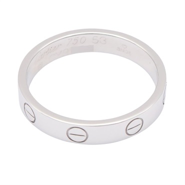 Cartier 卡地亞 LOVE 小型款 53 戒指 18K白金 B4085300