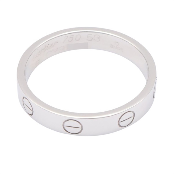 Cartier 卡地亞 LOVE 小型款 53 戒指 18K白金 B4085300