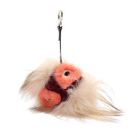 FENDI 芬迪 Bag Bugs Fur 掛飾 淺棕/橘色 毛絨