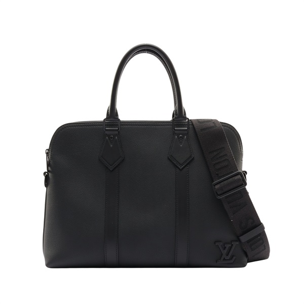 LOUIS VUITTON LV 路易威登 Aerogram Takeoff 公事包 兩用包 黑色 Grained 牛皮 M59159