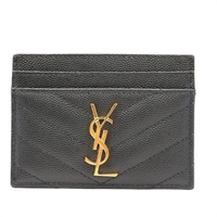 SAINT LAURENT YSL 聖羅蘭 Cassandre Matelasse 卡片夾 黑色 牛皮 423291