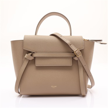 CELINE 賽琳 Nano Belt 鯰魚包 兩用包 棕色 牛皮 189003ZVA.18LT