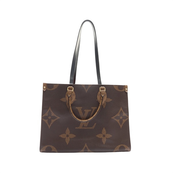 LOUIS VUITTON LV 路易威登 OnTheGo MM 兩用包 棕/紅色 原花帆布 M45321