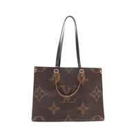 LOUIS VUITTON LV 路易威登 OnTheGo MM 兩用包 棕/紅色 原花帆布 M45321