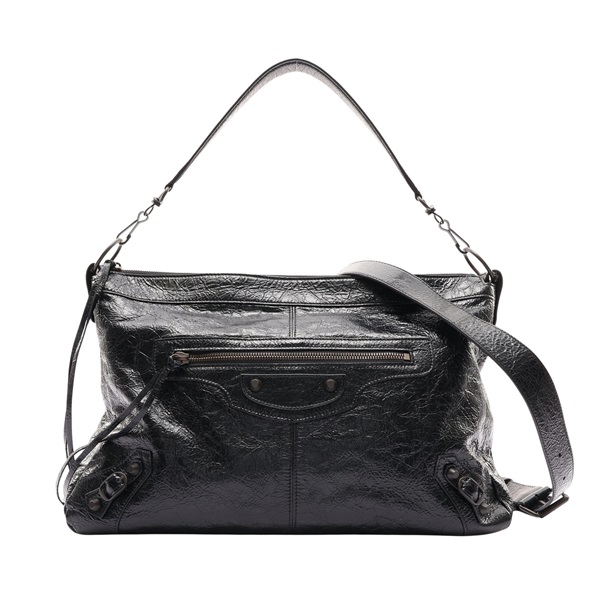 Balenciaga 巴黎世家 Le City Moto Medium 兩用包 黑色 羊皮 866105 1000