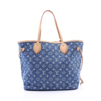 LOUIS VUITTON LV 路易威登 Neverfull MM 手提包 藍色 原花丹寧布 M13192