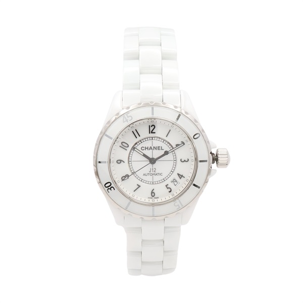 CHANEL 香奈兒  J12 38mm 腕錶 白色錶盤 陶瓷 不鏽鋼 H0970