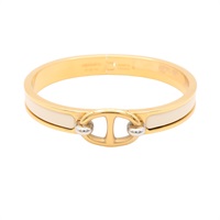 HERMES 愛馬仕 Mini Clic Chaine d'Ancre PM 手環 奶油白琺瑯 金色鍍金 H209000F