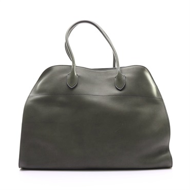 THE ROW Soft Margaux 17 肩背包 暗綠 牛皮 W1254