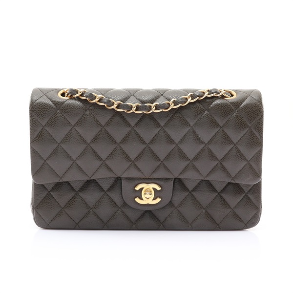 CHANEL 香奈兒 COCO 25 肩背包 綠色 荔枝紋 牛皮 金釦 A01112