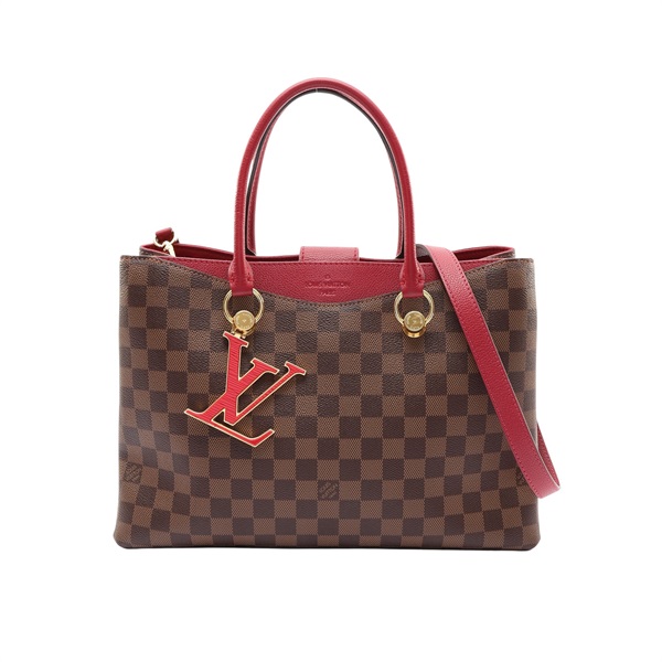 LOUIS VUITTON LV 路易威登 Riverside 兩用包 棕色 棋盤格帆布 N40052