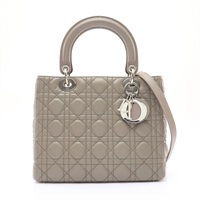 Dior 迪奧 Lady Dior Medium 兩用包 灰色 羊皮 CAL44551